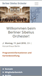 Mobile Screenshot of berliner-sibelius-orchester.de